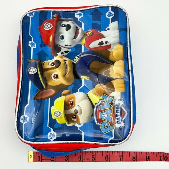 Paw Patrol Kids Lunch Box With Insulated Interior Blue Red Chase Marshall - Picture 4 of 8
